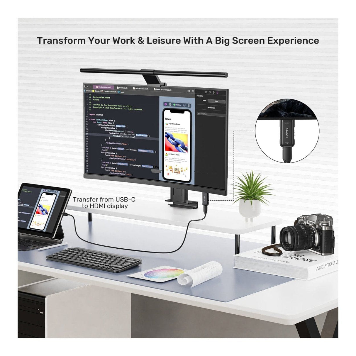 Unitek 4K Type-C to HDMI Adapter V1187ABK01