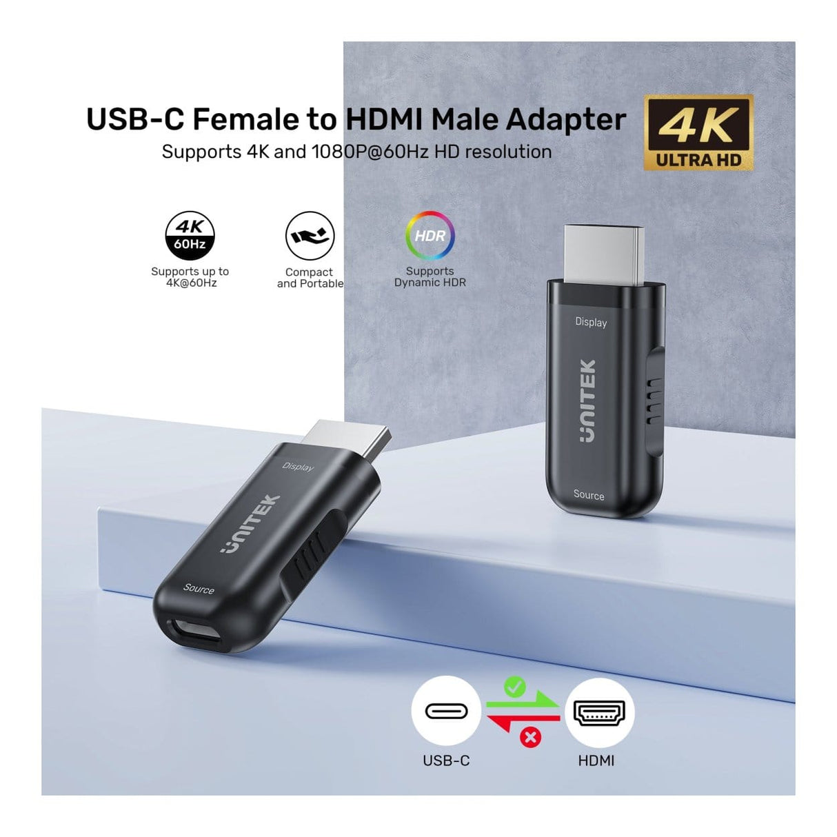 Unitek 4K Type-C to HDMI Adapter V1187ABK01