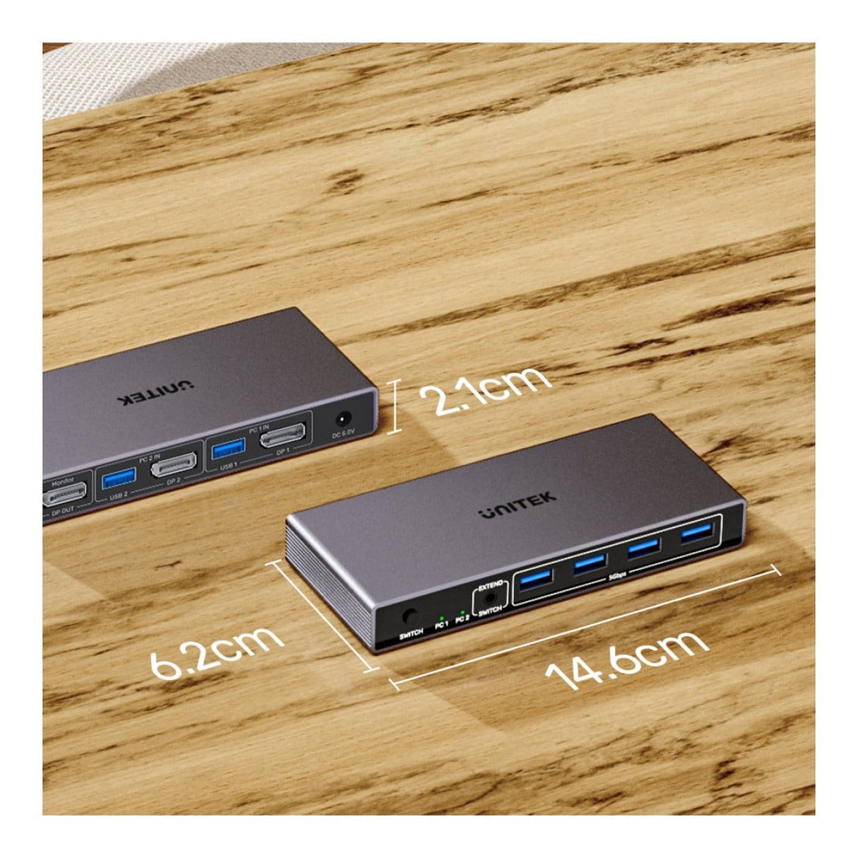 Unitek 4-port 5Gbps DP KVM Switch V1310AGY01-UK