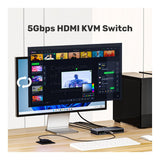 Unitek 4-port 5Gbps DP KVM Switch V1310AGY01-UK