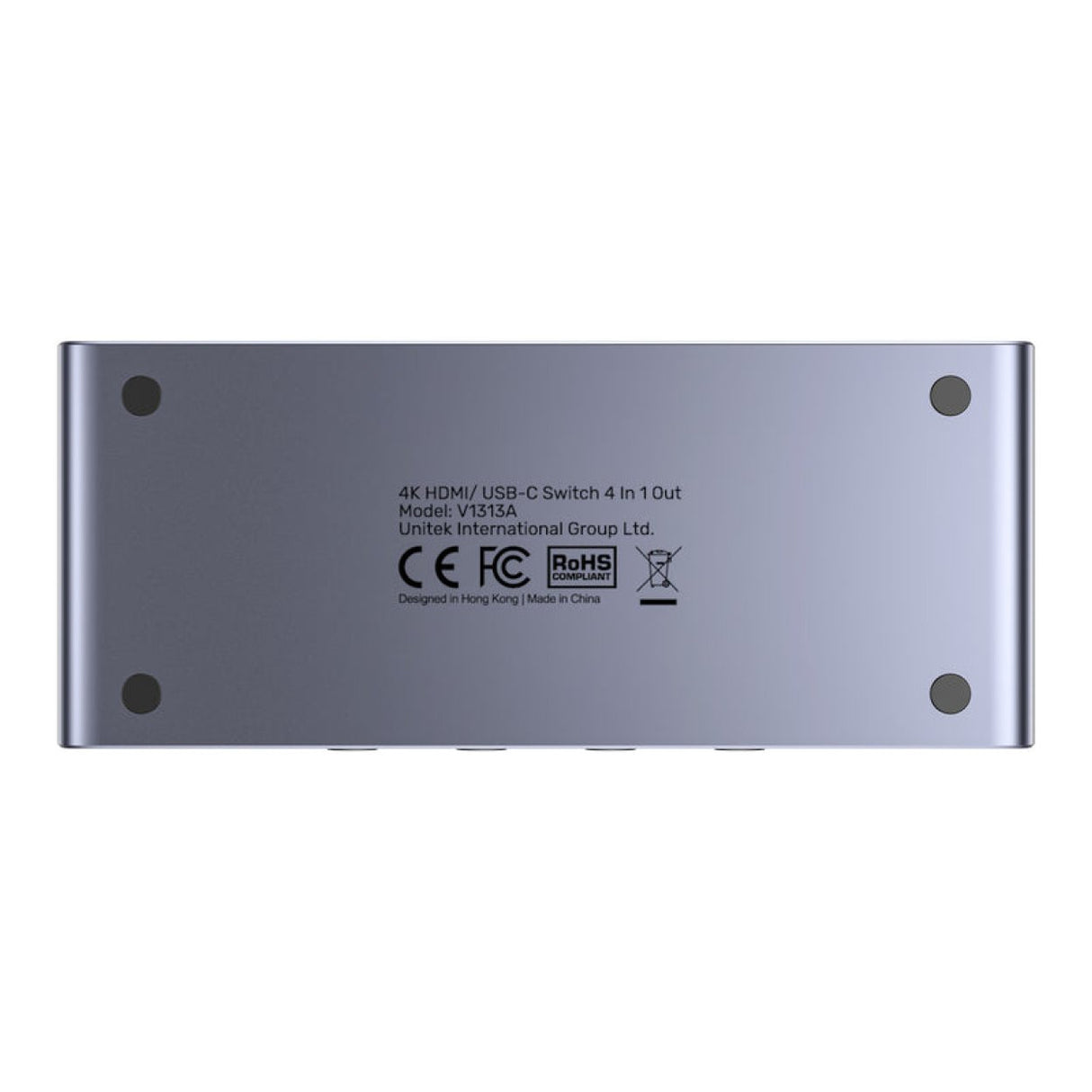 Unitek 4K 60Hz HDMI/USB-C 4-In 1-Out Switch V1313AGY01-US