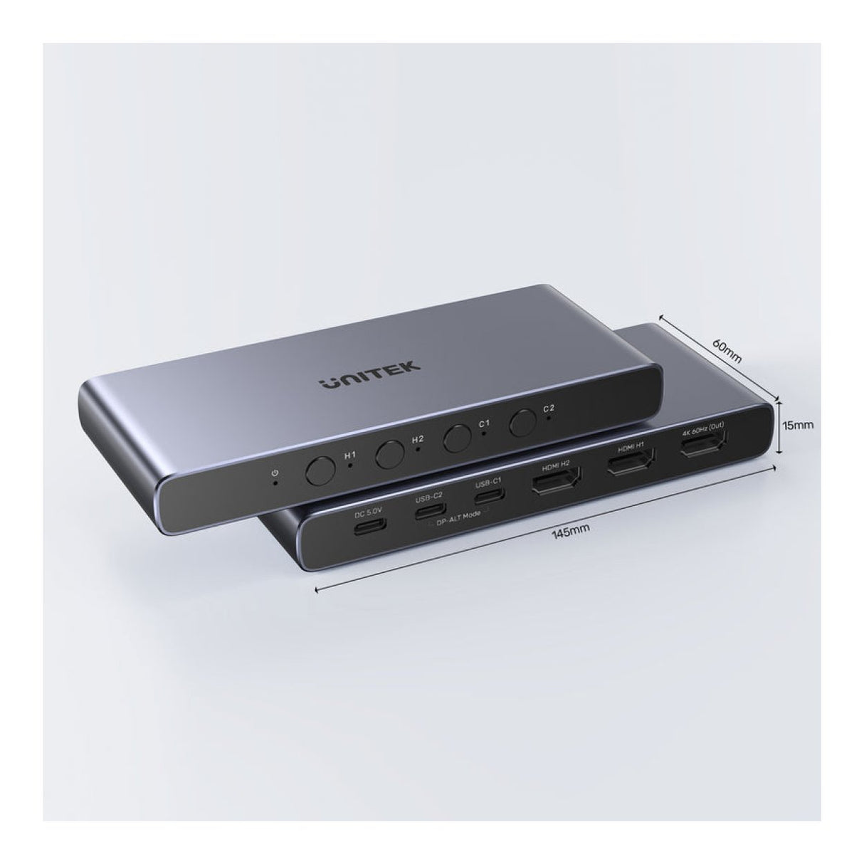 Unitek 4K 60Hz HDMI/USB-C 4-In 1-Out Switch V1313AGY01-US