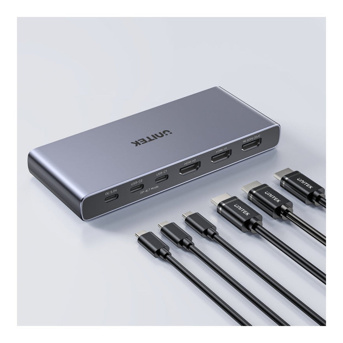Unitek 4K 60Hz HDMI/USB-C 4-In 1-Out Switch V1313AGY01-US