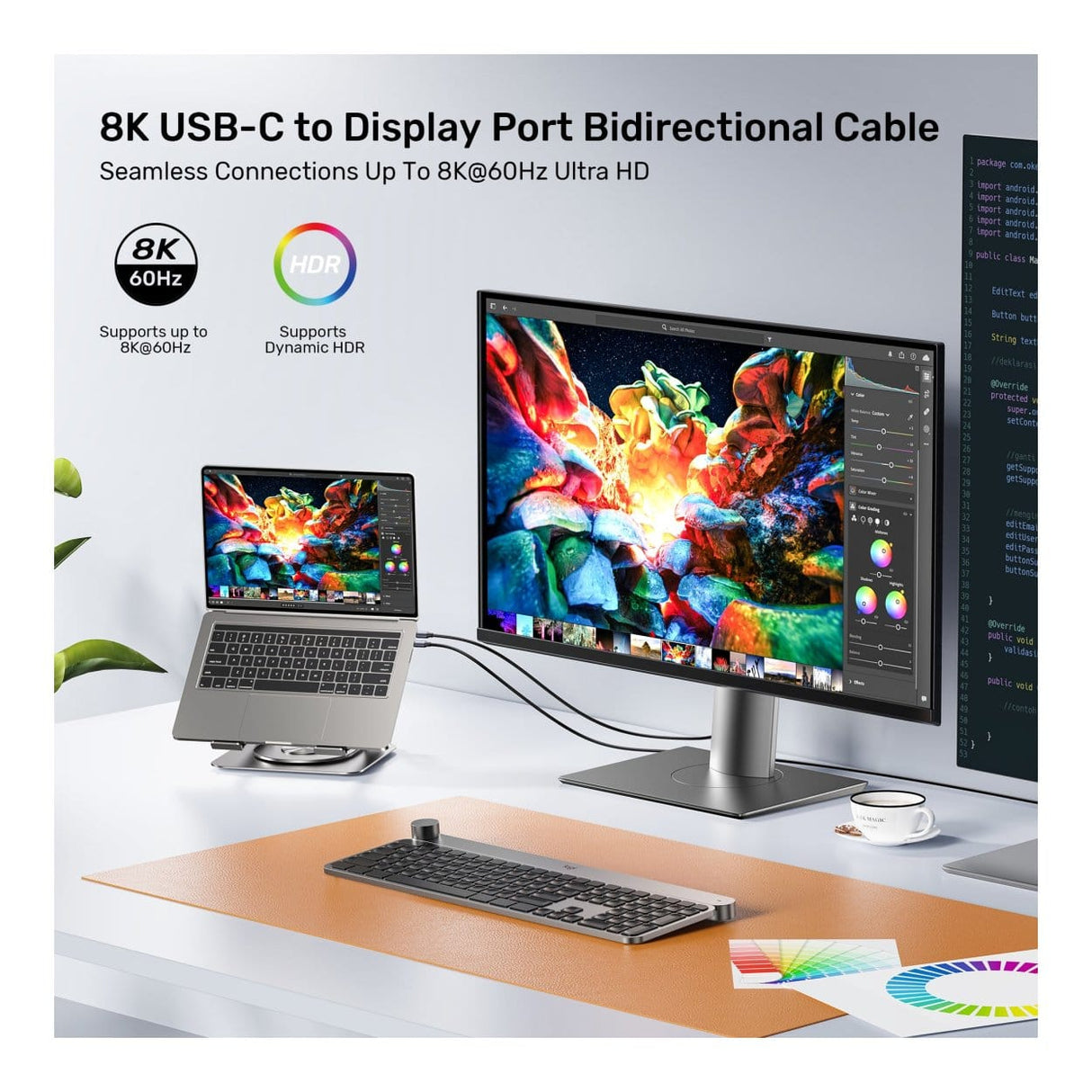 Unitek 8K Type-C to DisplayPort Bidirectional Cable 1.8m V1423DGY01