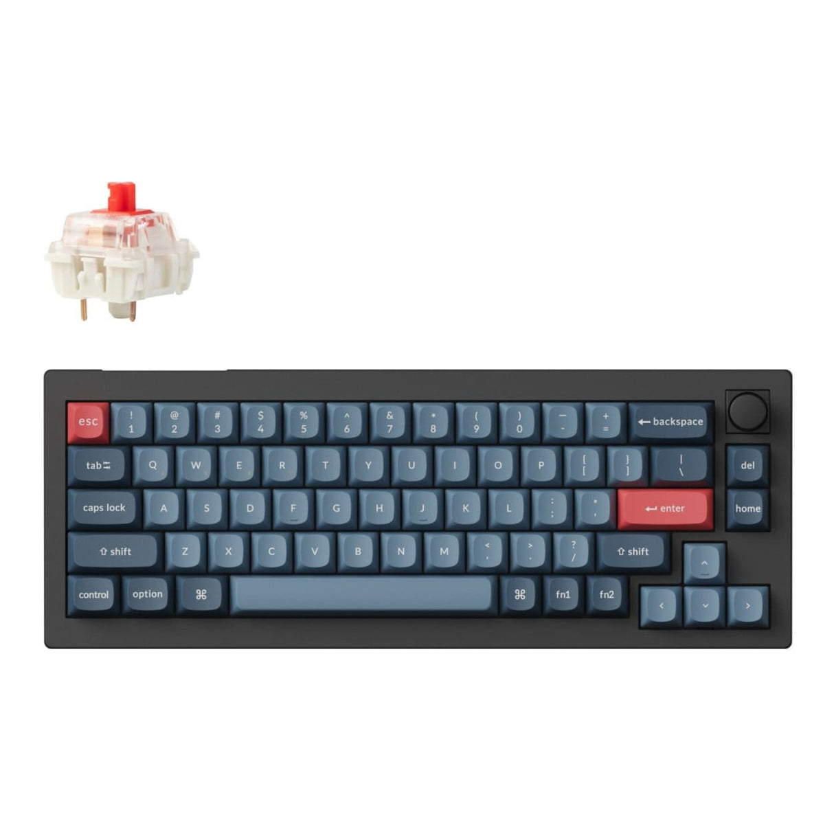 Keychron V2 Max 65 RGB Mechanical Keyboard - Gateron Jupiter Red V2M-D1