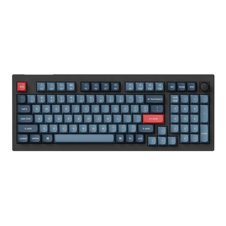 Keychron V5 Max QMK/VIA Wireless Custom Keyboard Black with Red Switches V5M-D1