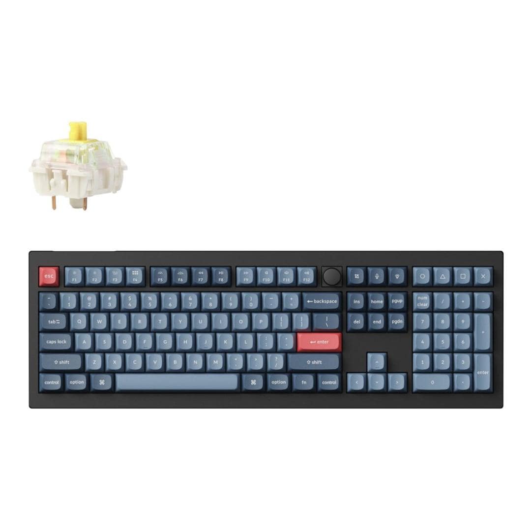 Keychron V6 Max Wireless Custom Keyboard Banana Switch Black V6M-D4