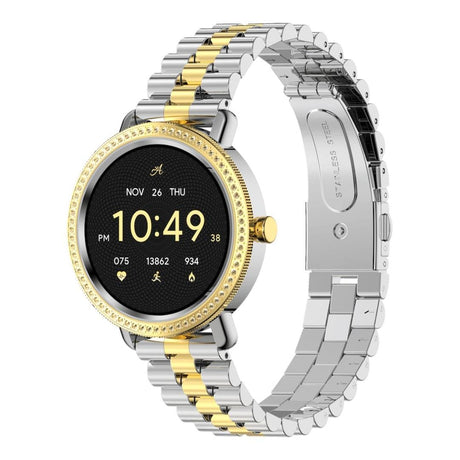 Volkano Ayla Collection Jewelled Smartwatch with Metal Link Strap VAC6-5107-GDSL