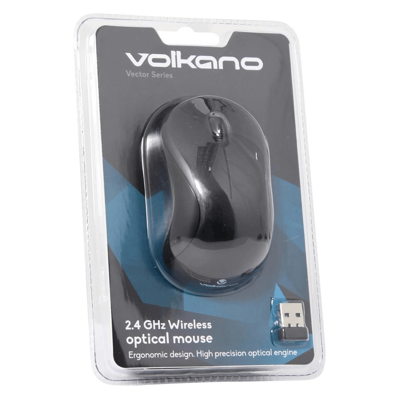 Volkano Mouse Vector Series Wireless Optical Mouse Black VB-VS-605-BLK