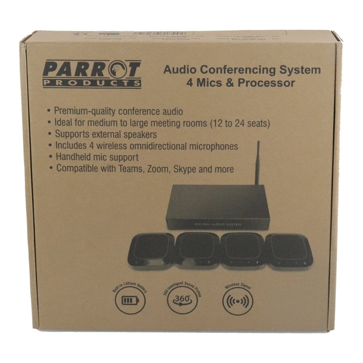 Parrot VC0006 Wireless Audio Conferencing System with 4 Microphones & Processor