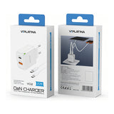 VIPLATINA VC12 1m 20W USB-C and QC 18W USB-A GaN Charger