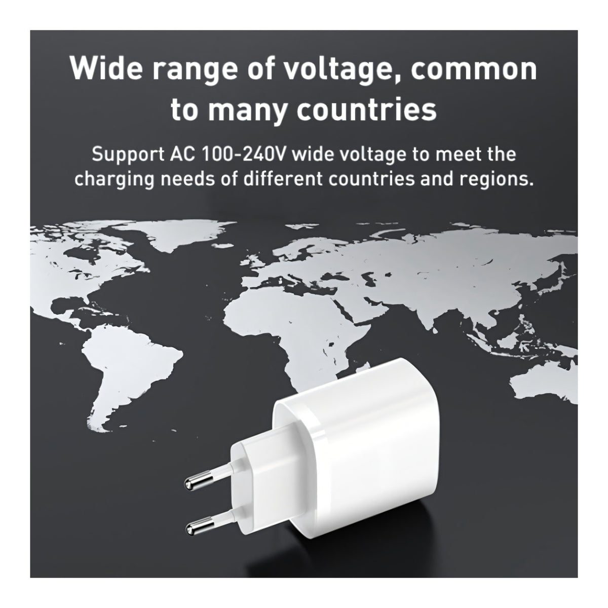 VIPLATINA VC12 1m 20W USB-C and QC 18W USB-A GaN Charger