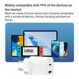 VIPLATINA VC12 1m 20W USB-C and QC 18W USB-A GaN Charger