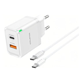VIPLATINA VC12 1m 20W USB-C and QC 18W USB-A GaN Charger