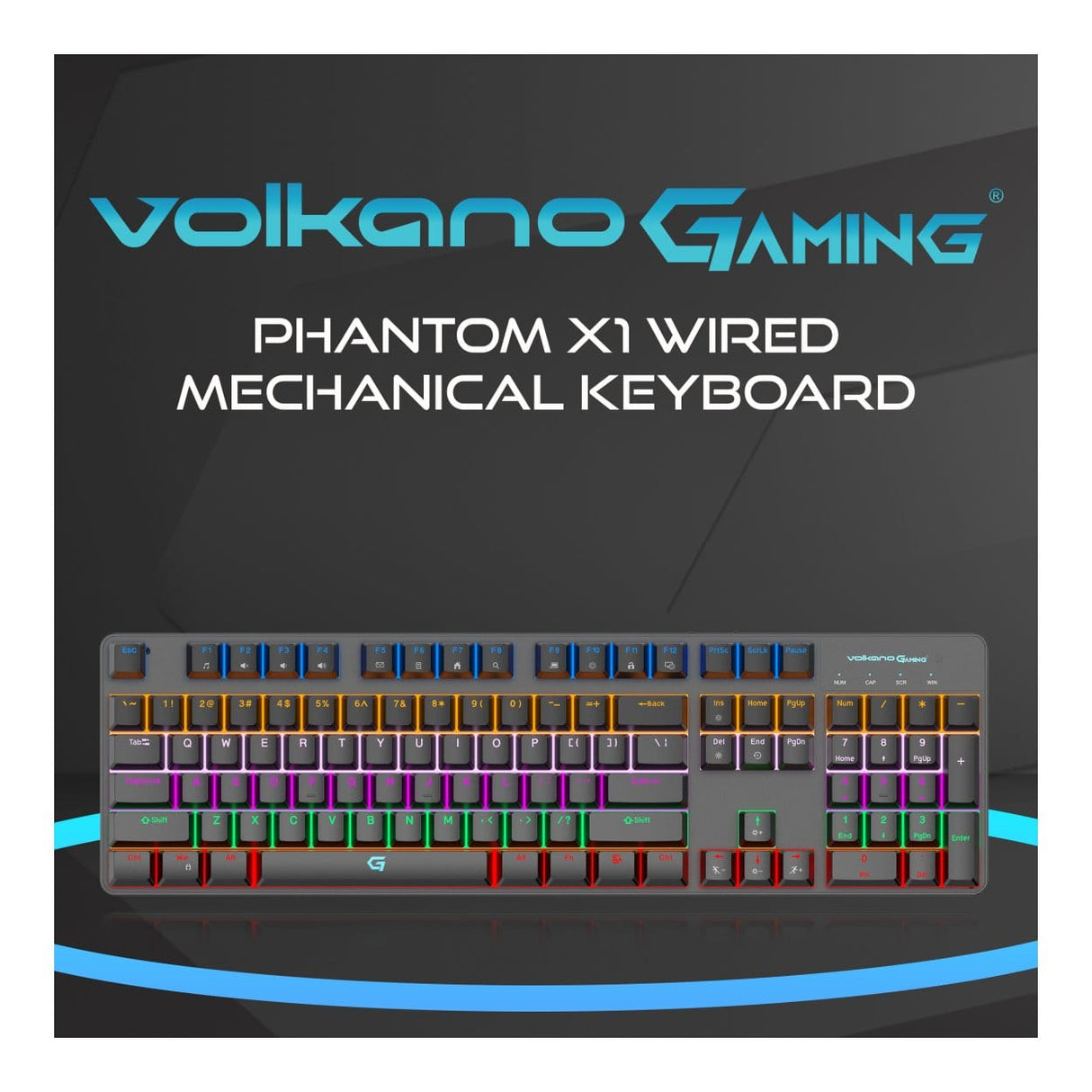 Volkano Gaming Phantom X1 RGB Wired Keyboard VG-208-BK