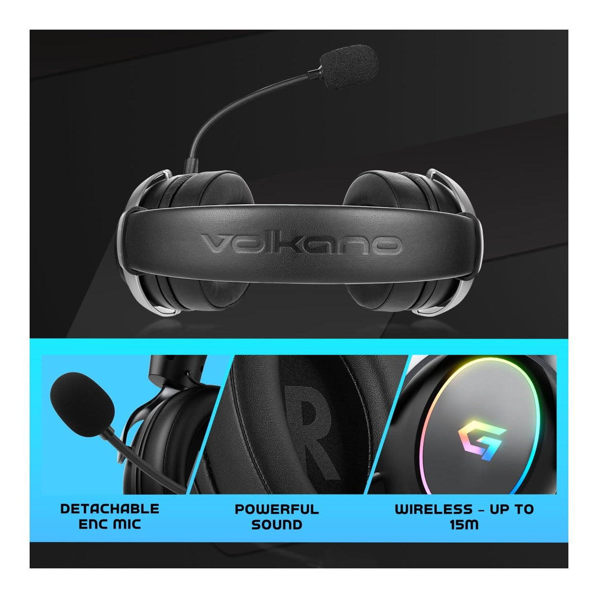 Volkano Helm X1 Pro Wireless Gaming Headset VG-222-BK