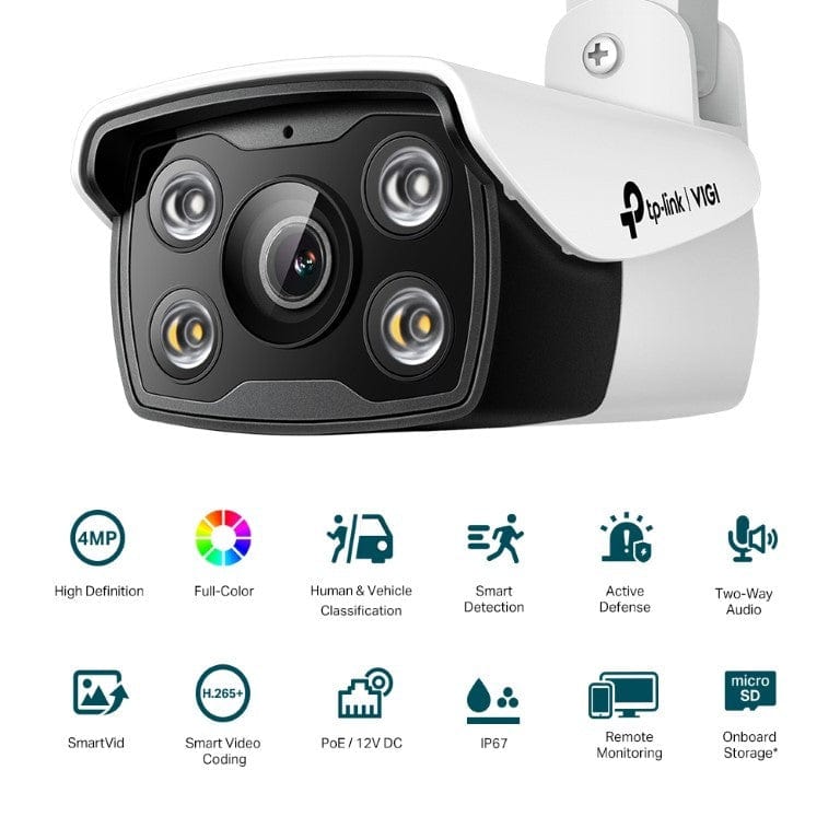 TP-Link VIGI C340 4MP 4mm Outdoor Full-Colour Bullet Network Camera