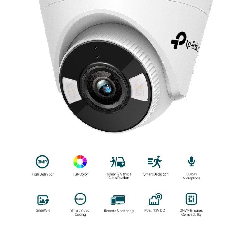 TP-Link VIGI C430 3MP 4mm Full-Colour Turret Network Camera
