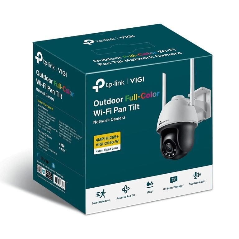 TP-Link VIGI C540-W 4MP 4mm Outdoor Full-Colour Wi-Fi Pan Tilt Network Camera