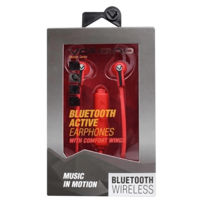 Volkano Motion Bluetooth Earphones Red Black VK-1005-RDBK