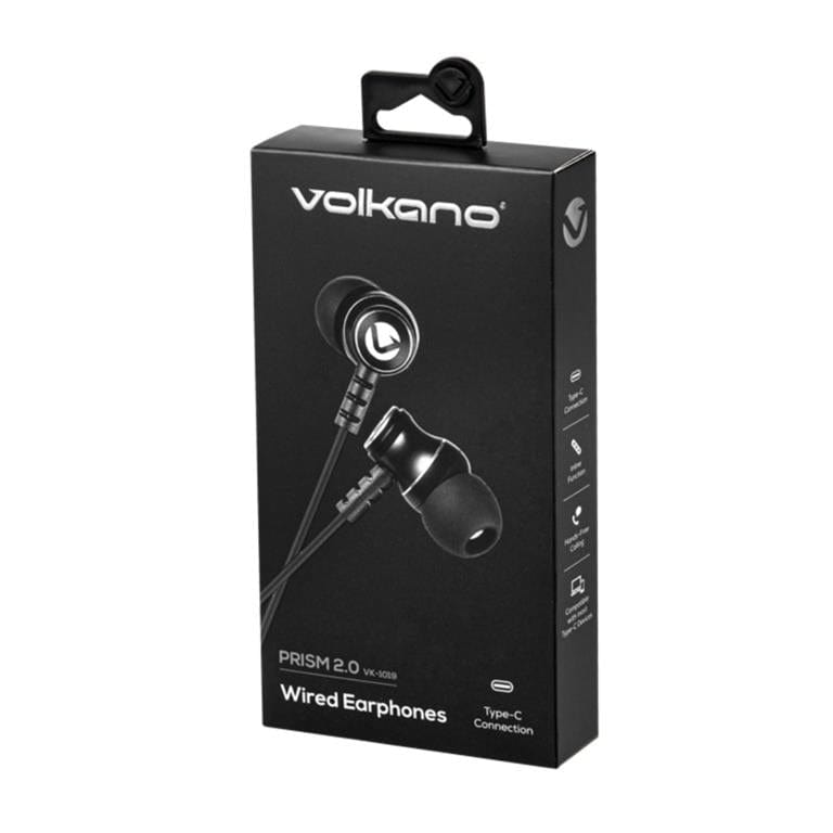 Volkano Prism 2.0 Series Type-C Earphone Black VK-1019-BK