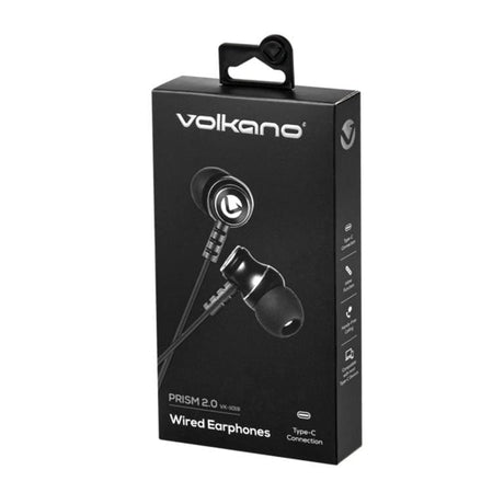 Volkano Prism 2.0 Series Type-C Earphone Black VK-1019-BK