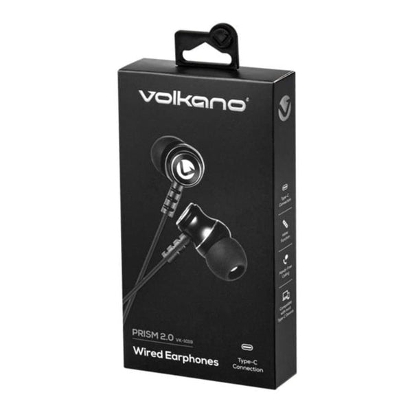 Volkano Prism 3 Series USB-C Earphones Black VK-1019-BK(V2