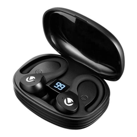 Volkano Flex Series Sports TWS Hook Earbuds with Charging Case Black VK-1146-BK