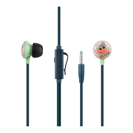 Volkano Kiddies Series Wired Earphone with Keychain - Watermelon VK-1150-WM-CF