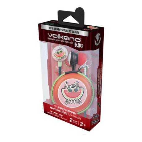 Volkano Kiddies Series Wired Earphone with Keychain - Watermelon VK-1150-WM-CF