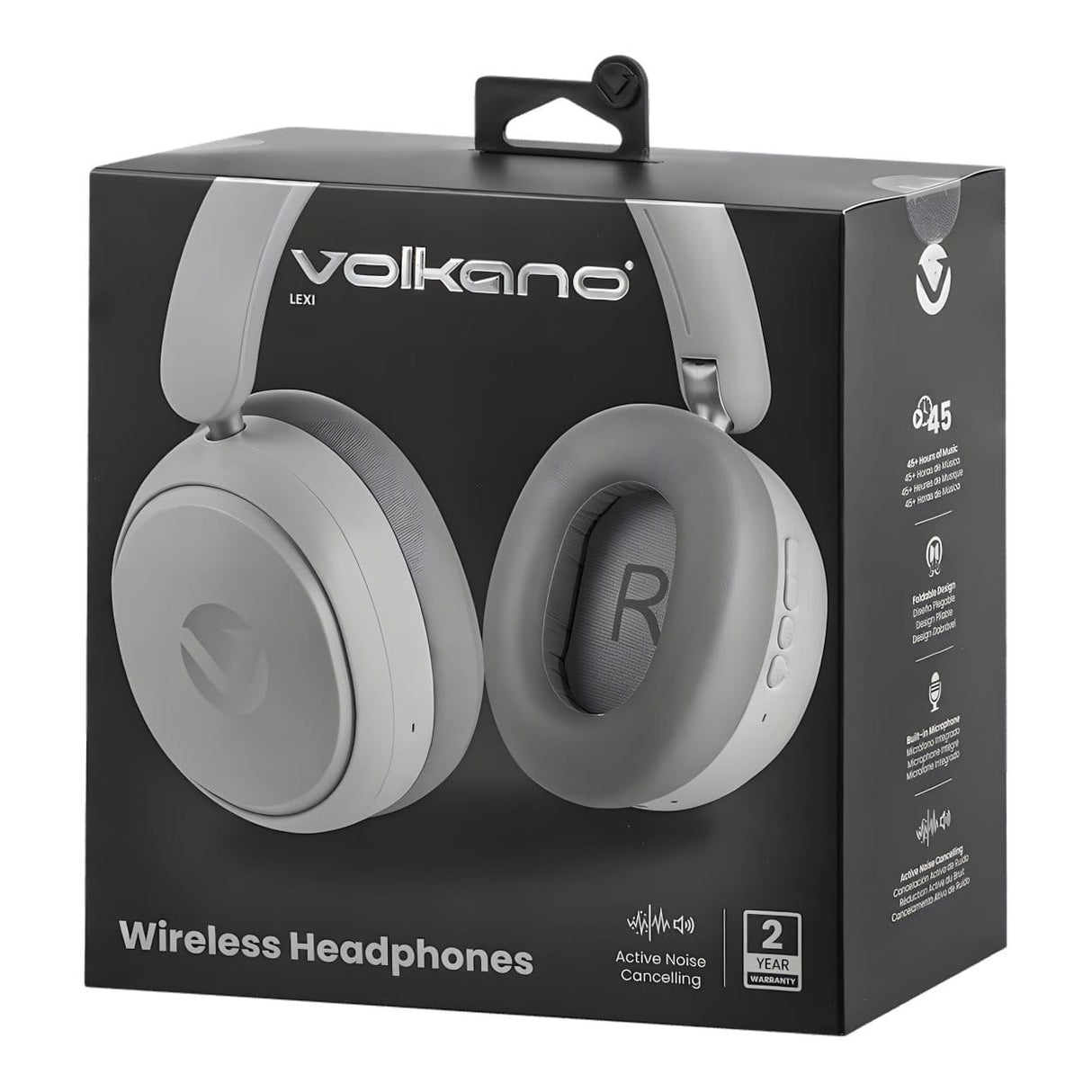 Volkano Lexi Bluetooth ANC Headphones - Grey VK-2009-GR