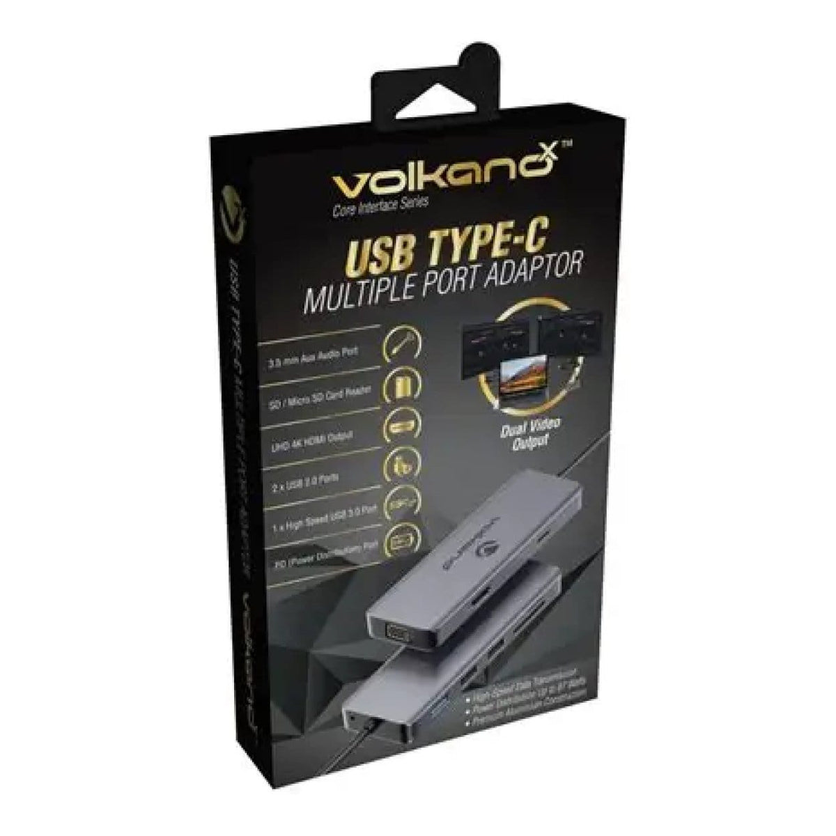 VolkanoX Core Interface Series USB-C Card Reader VK-20140-BK