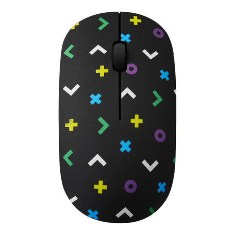 Volkano Tag Series Wireless Mouse with Nano USB and Type-C Receiver Black Geo VK-20180-BLKGEO