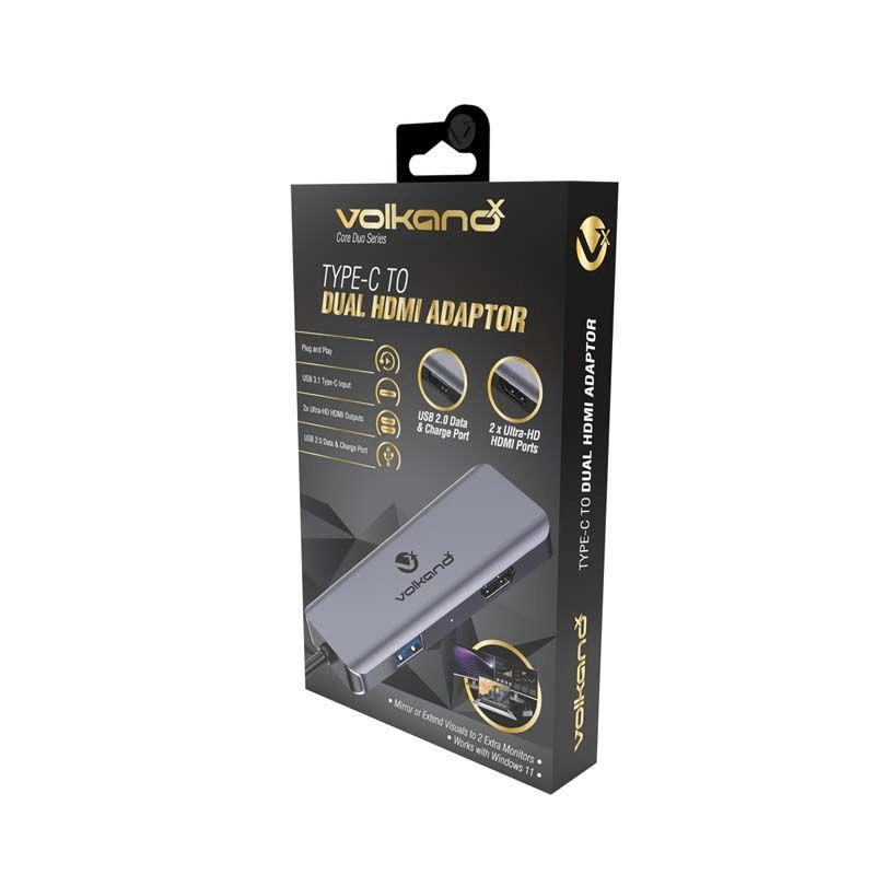 VolkanoX Core Duo Type-C to Dual HDMI Adapter VK-20216-CH – FirstShop