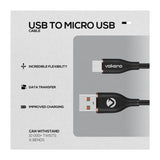 Volkano Flexi Series Type-A to Micro USB 18W Cable 2.5m Black VK-20262-BK