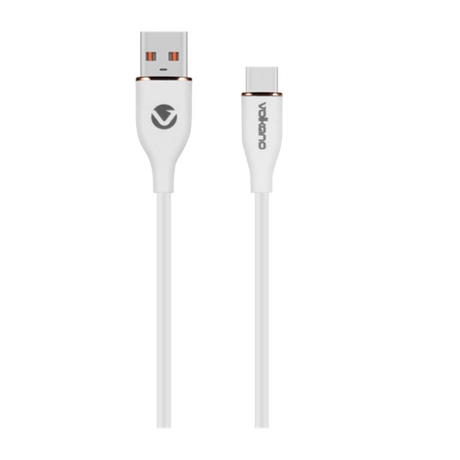 Volkano Flexi Series Type-A to Type-C 30W Cable 2.5m White VK-20264-WT