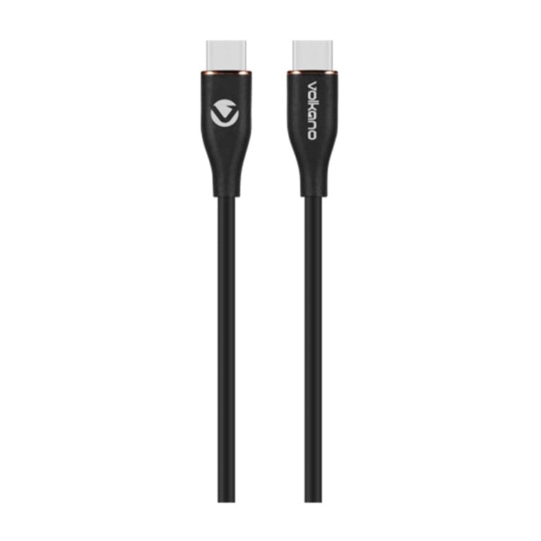 Volkano Flexi Series Type-C Male to Male 60W Cable 1.5m Black VK-20265-BK