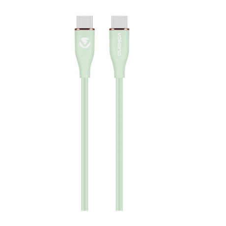 Volkano Flexi Series Type-C Male to Male 60W Cable 1.5m Green VK-20265-GR