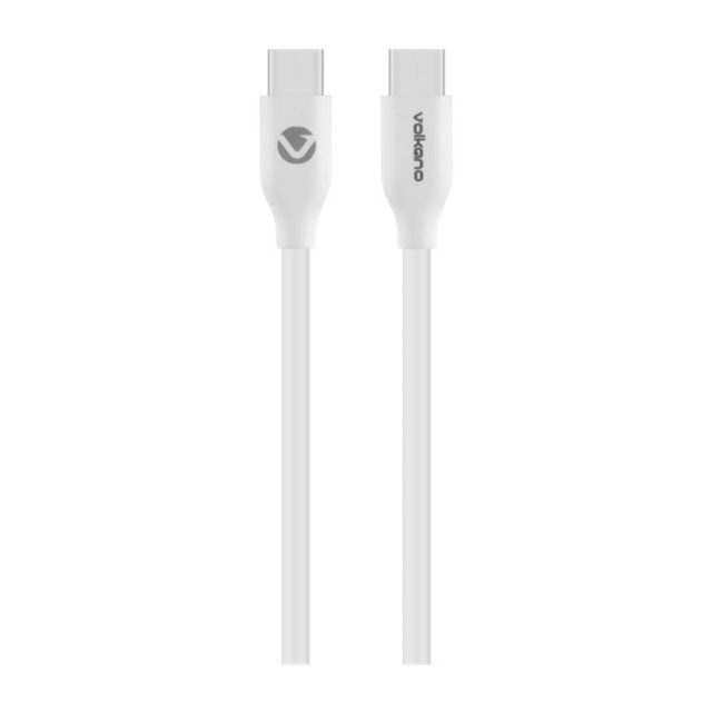 Volkano Flexi Series Type-C Male to Male 60W Cable 2.5m White VK-20266-WT