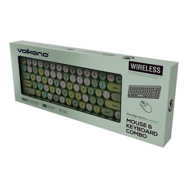 Volkano Paradigm Series Keyboard  and Mouse Combo Mint VK-20301-GRN-CF