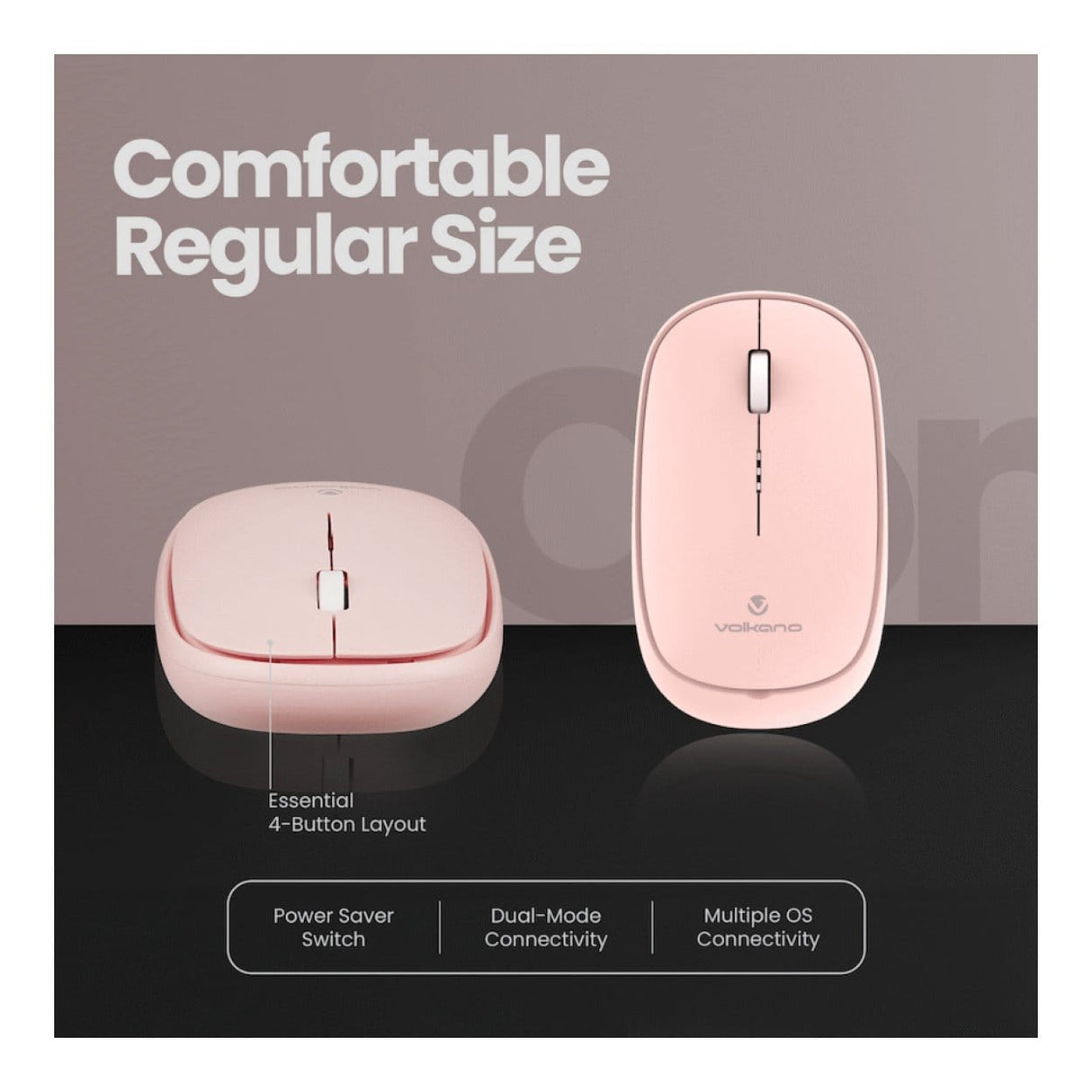 Volkano Coral Series Wireless Mouse Pink VK-20304-PK