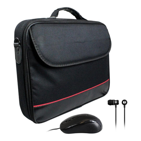 Volkano Bag, Mouse and Earphones Bundle VK-30020-BK