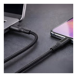 Volkano Weave Series 240W Type-C Male to Male Cable 2m Black VK-30239-BK