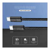 Volkano Weave Series 60W Type-C Male to Male Cable 1.2m Black VK-30260-BK