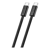 Volkano Weave Series 60W Type-C Male to Male Cable 1.2m Black VK-30260-BK
