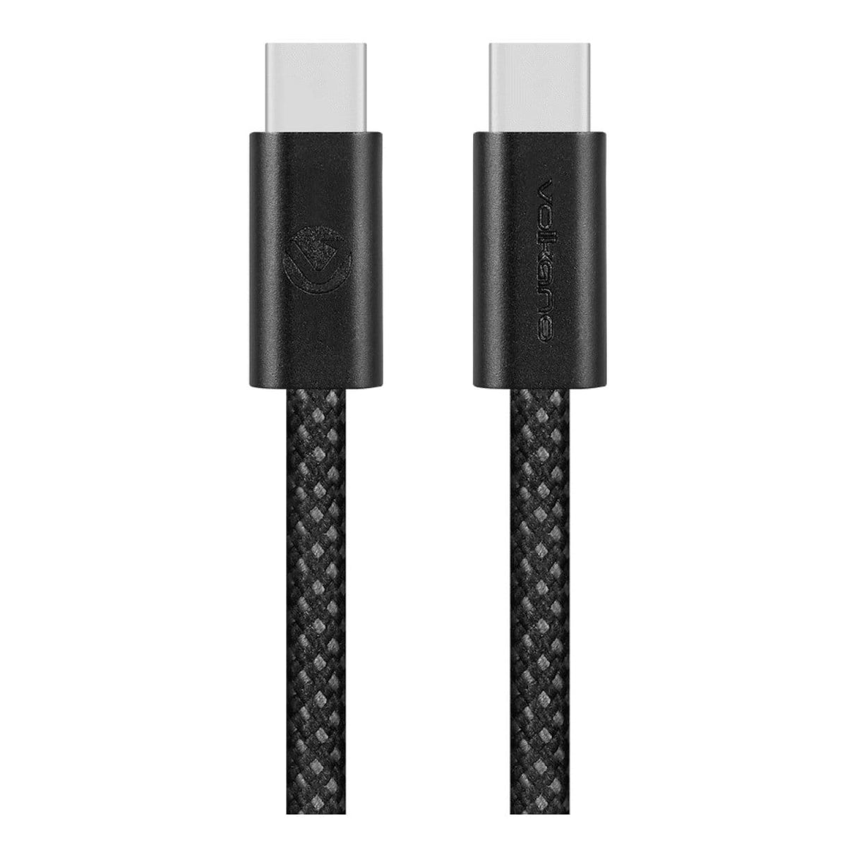 Volkano Weave Series 60W Type-C Male to Male Cable 1.2m Black VK-30260-BK