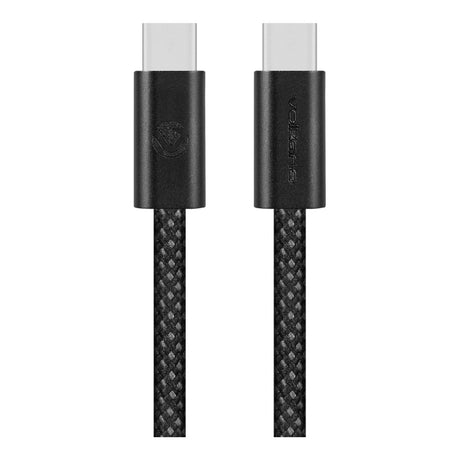 Volkano Weave Series 60W Type-C Male to Male Cable 1.2m Black VK-30260-BK