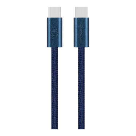 Volkano Weave Series 60W Type-C Male to Male Cable 1.2m Blue VK-30260-BL