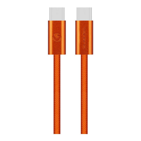 Volkano Weave Series 60W Type-C Male to Male Cable 1.2m Orange VK-30260-OR