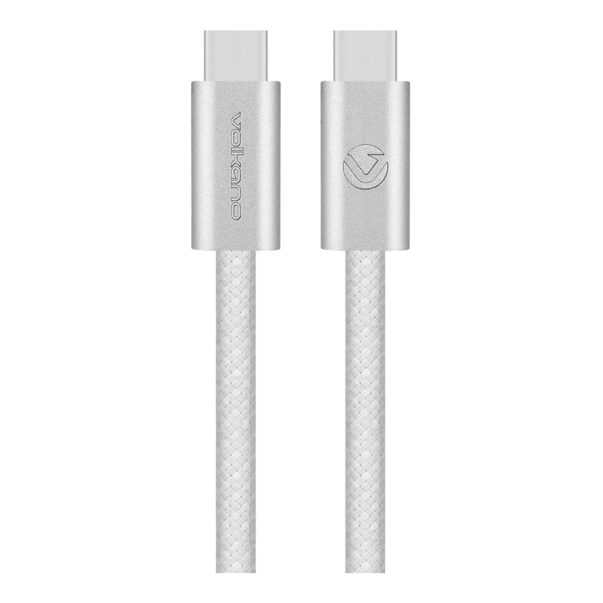 Volkano 1.2m Weave Series 60W USB-C to USB-C Charging Cable White VK-30260-WT